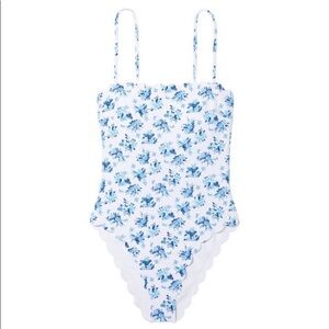 New! Victoria's Secret scalloped Blue Floral One Piece Swimsuit 3866